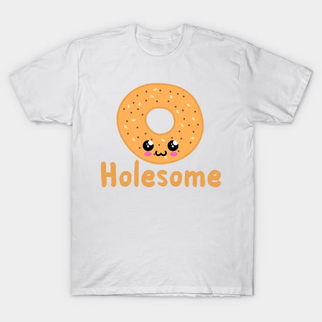 Holesome - Bagel T-Shirt by NaturalJimbo